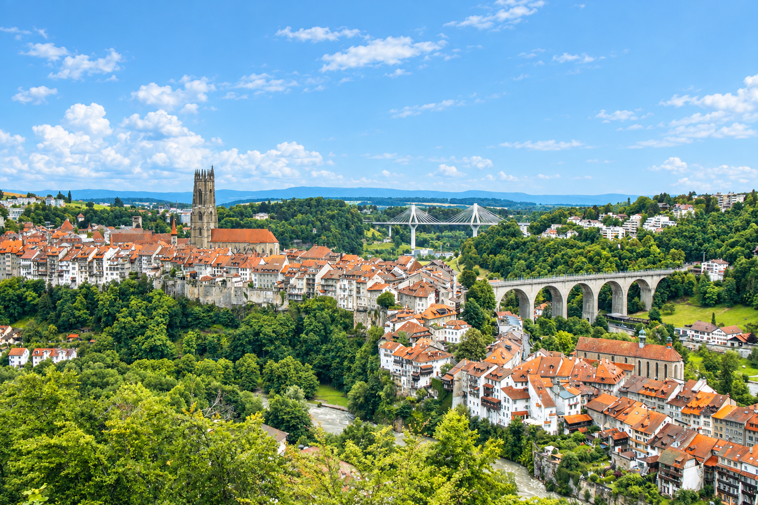 Landschaft im Kanton Freiburg